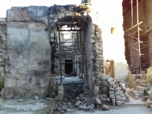 Jamiʿ al-Khayr, main entrance after the war destruction