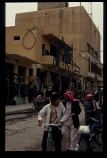 Daily life scene in the city of Raqqa