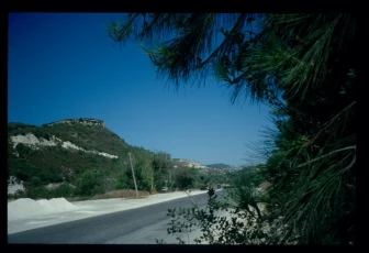A road in a village in the Syrian coastal mountains (al-Jibal as-Sahiliyya)