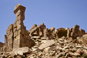 The Byzantine basilica, view from the south, Qalʿat Burqush