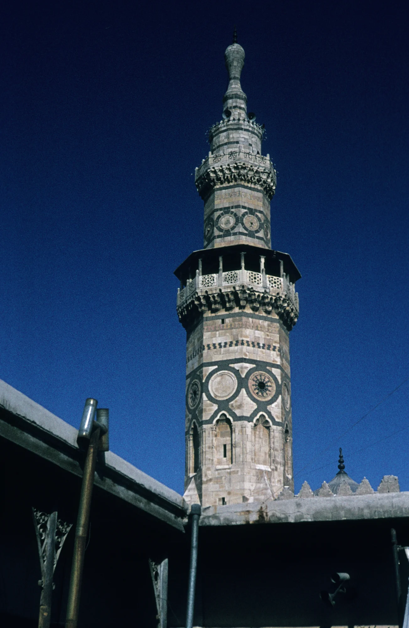 Umayyaden-Moschee, das reich dekorierte Qaytbay-Minarett