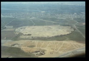 Luftbild von Tall al-Biʿa, dem altorientalischen Tuttul