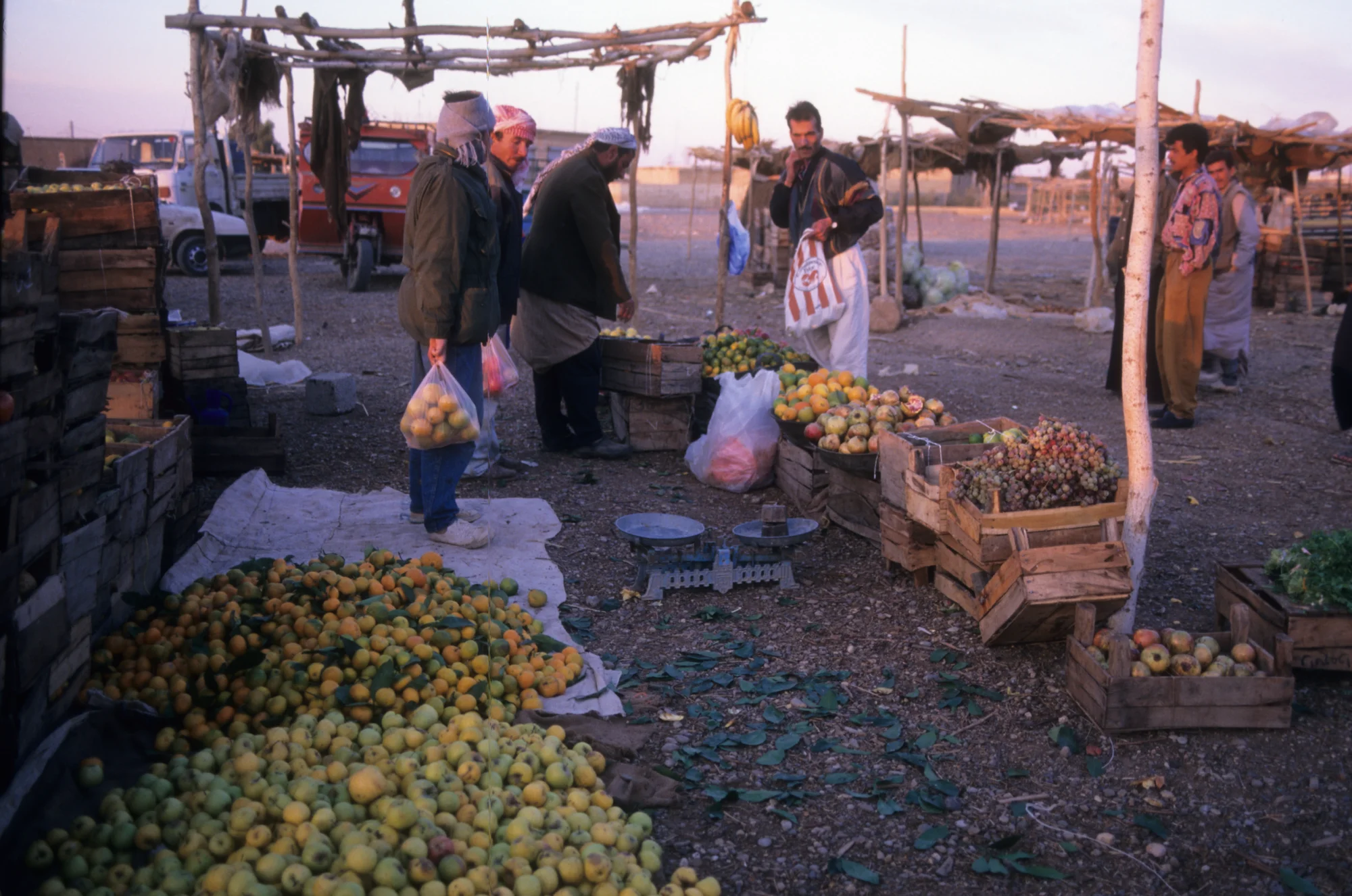 Weekly market in Maskana, where the farmers of the region sell their fruit and vegetables