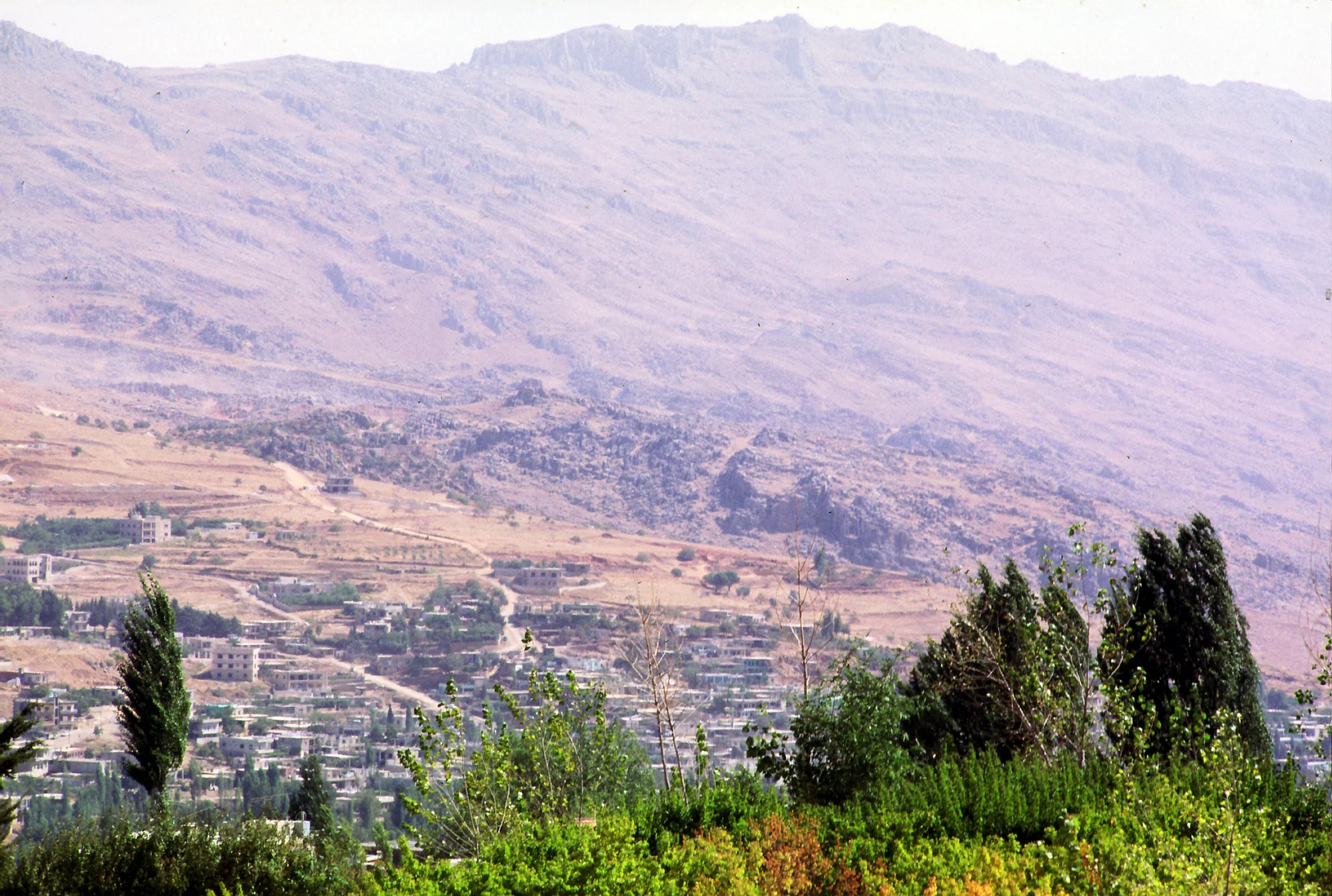 A general view of az-Zabadani city, which lies on the foothills of the the Anti-Lebanon Mountains