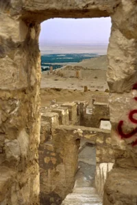 View from the highest part of Qalʿat Ibn Maʿn towards the Valley of the Tombs